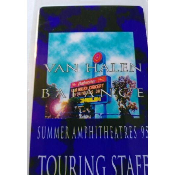 Van Halen Balance Touring Staff Backstage Pass Original 1995 Eddie Hard Rock - Picture 2 of 3